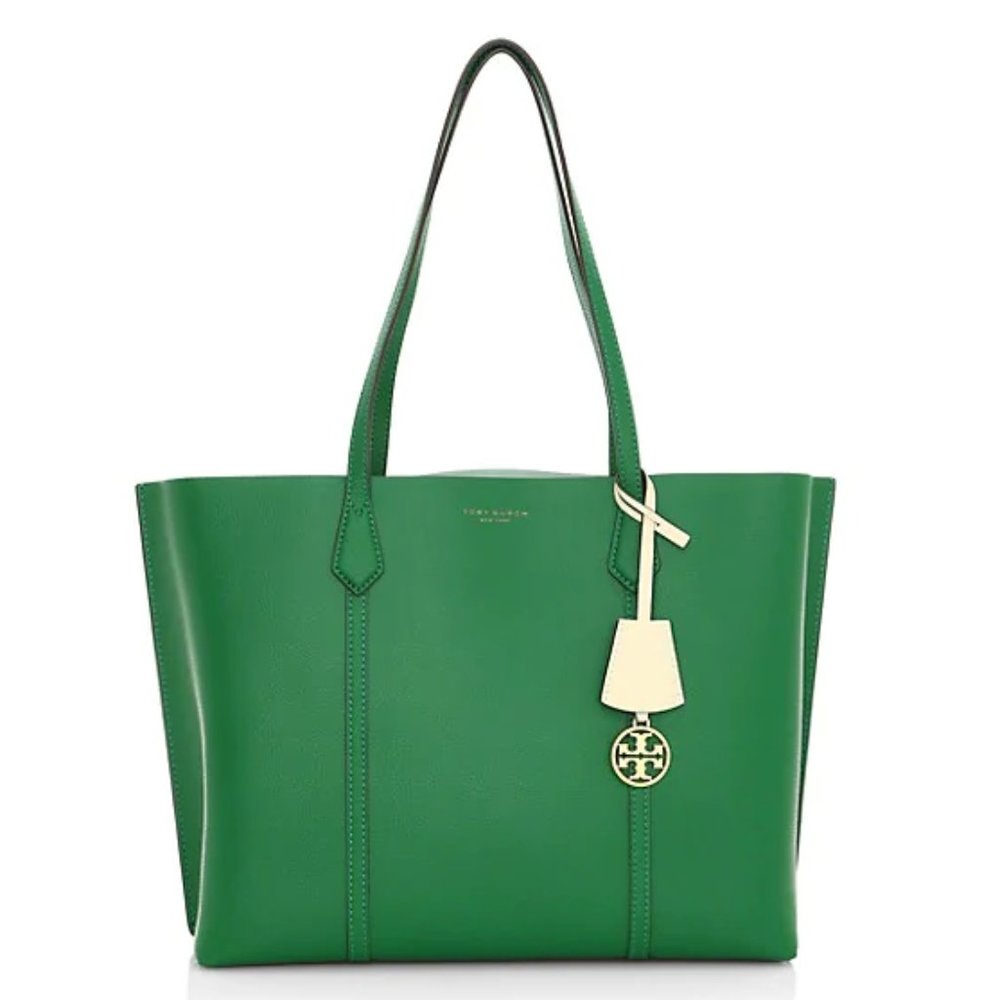 Tory Burch Perry Triple-Compartment Tote Green NWT